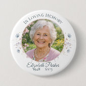 Elegant Butterfly Celebration of Life Program Button (Vorderseite)