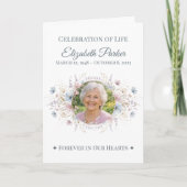 Elegant Butterfly Celebration of Life Program Karte (Vorderseite)