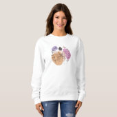Elegant Butterfly Fairy Woman Line Art T-Shirt Sweatshirt (Vorne ganz)