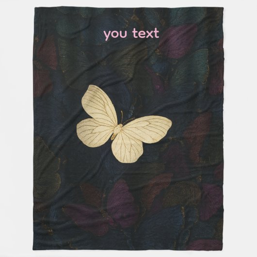 Elegant Butterfly Fleece Blanket (Vorderseite)