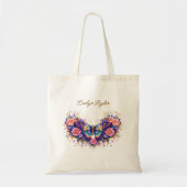 Elegant Butterfly Floral – Colorful Boho Art Tragetasche (Vorne)