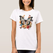 Elegant Butterfly Floral Nature Graphic  T-Shirt (Vorderseite)