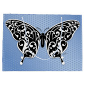 Elegant Butterfly Gift Bag Design von Edward Eksi Große Geschenktüte (Rückseite)