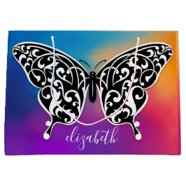 Elegant Butterfly Gift Bag Design von Eksi Große Geschenktüte