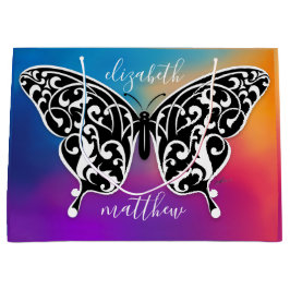 Elegant Butterfly Gift Bag Design von Eksi Große Geschenktüte
