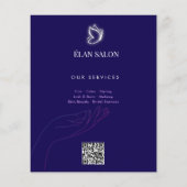 Elegant Butterfly Glow Chic Beauty Salon Flyer (Hinten)