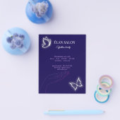 Elegant Butterfly Glow Chic Beauty Salon Flyer (Einzeln)