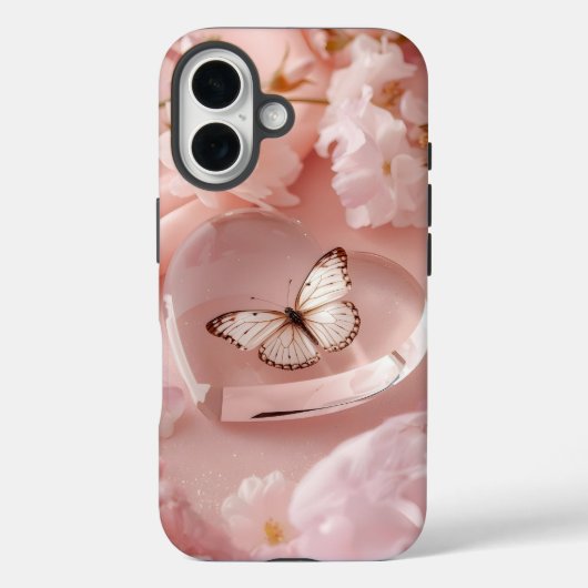Elegant Butterfly Heart Mobile Case (Rückseite)