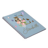 Elegant Butterfly Initial-Notebook Notizblock (Rechte Seite)