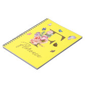 Elegant Butterfly Initial-Notebook Notizblock (Linke Seite)
