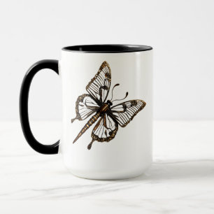 Elegant Butterfly Kontur 15 oz Tasse - Symbol von