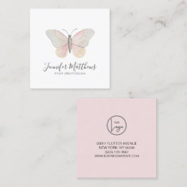 Elegant-Butterfly-Logo-Logo-Logo Quadratische Visitenkarte