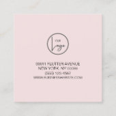 Elegant-Butterfly-Logo-Logo-Logo Quadratische Visitenkarte (Rückseite)