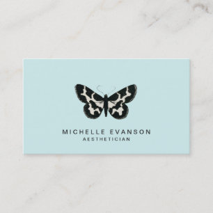 Elegant Butterfly Logo Minze Grün Visitenkarte