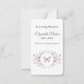 Elegant Butterfly Memorial Prayer Card Template Mitteilungskarte (Vorderseite)