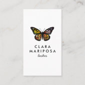 Elegant Butterfly Monarch Beauty Lashes Visitenkarte (Vorderseite)