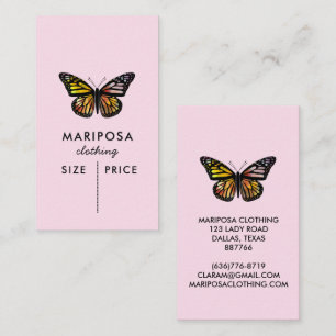 Elegant Butterfly Monarch CUSTOM PREIS TAG