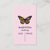 Elegant Butterfly Monarch CUSTOM PREIS TAG (Vorderseite)