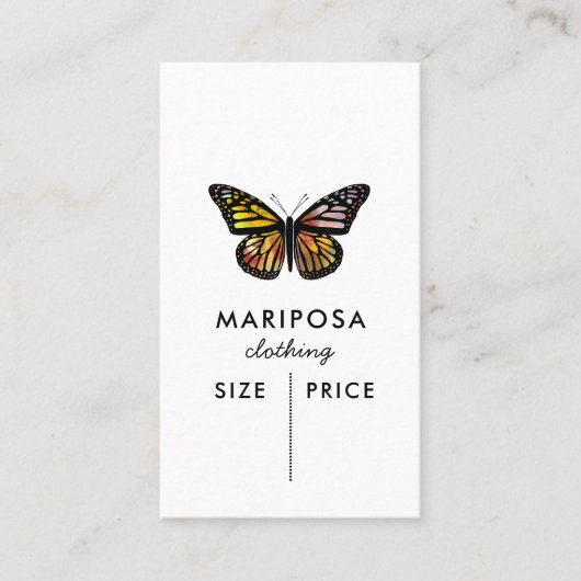 Elegant Butterfly Monarch CUSTOM PRICE TAG (Vorderseite)