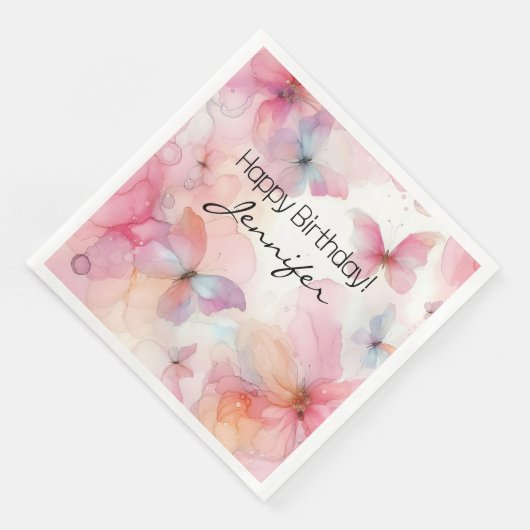 Elegant Butterfly Paper Napkin Serviette (Ecke)