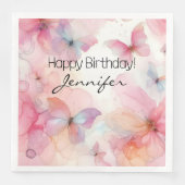 Elegant Butterfly Paper Napkin Serviette (Vorderseite)