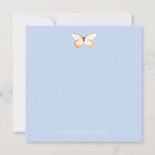 Elegant Butterfly Personalisiert Danke (Vorderseite)