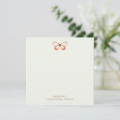 Elegant Butterfly Personalisiert Danke (Stehend Vorderseite)