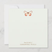 Elegant Butterfly Personalisiert Danke (Vorderseite)