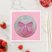 Elegant Butterfly Pink Party Napkins Serviette (Beispiel)