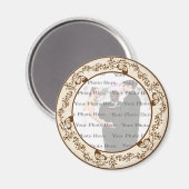 Elegant Butterfly Round Magnet (Vorderseite/Rückseite)