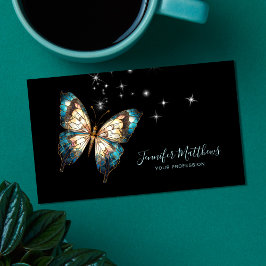 Elegant Butterfly Script Visitenkarte