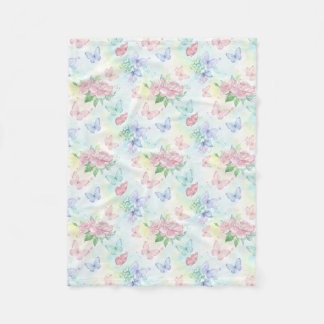 Elegant Butterfly Seamless Print Fleecedecke