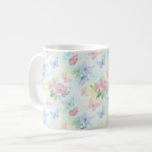 Elegant Butterfly Seamless Print Kaffeetasse (Vorderseite Links)