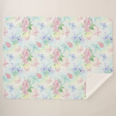 Elegant Butterfly Seamless Print Sherpadecke (Vorderseite (Horizontal))