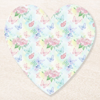 Elegant Butterfly Seamless Print Untersetzer