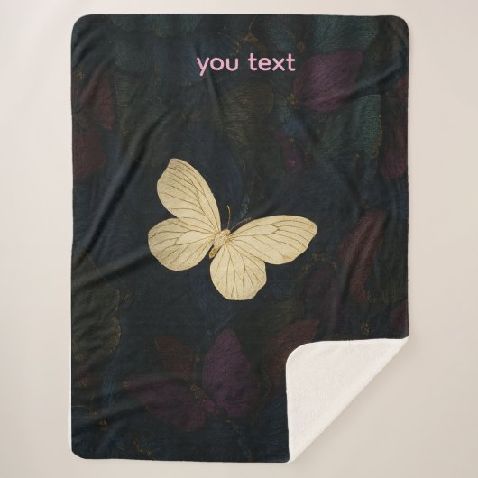 Elegant Butterfly Sherpa Blanket Sherpadecke (Vorderseite)