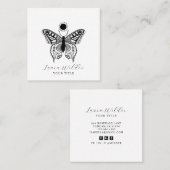 Elegant Butterfly Sun Quadratische Visitenkarte (Vorne/Hinten)