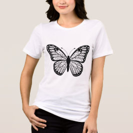 Elegant Butterfly T-Shirt for Women Tri-Blend Shirt