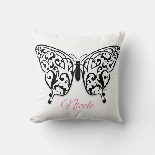 Elegant Butterfly Throw Kissen Design von Eksi (Vorderseite)