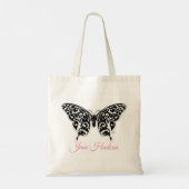 Elegant Butterfly Tote Bag Design von Eksi Tragetasche (Rückseite)