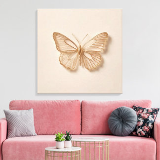 Elegant Butterfly Wall Art | Minimalist Nature Leinwanddruck