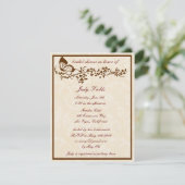 Elegant Butterfly Wedding Bridal Dusche Einladung (Stehend Vorderseite)