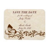 Elegant Butterfly Wedding Save the Date Magnet (Horizontal)