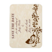 Elegant Butterfly Wedding Save the Date Magnet (Vertikal)