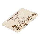 Elegant Butterfly Wedding Save the Date Magnet (Linke Seite)