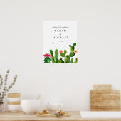 Elegant Cactus Garden | Begrüßung Poster (Küche)
