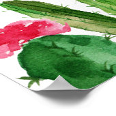 Elegant Cactus Garden | Begrüßung Poster (Ecke)