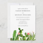 Elegant Cactus Garden | Einladung zur Hochzeit (Vorderseite)
