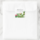 Elegant Cactus Garden | GASTGESCHENK HOCHZEIT Quadratischer Aufkleber (Tasche)