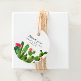 Elegant Cactus Garden | Hochzeit Geschenkanhänger
